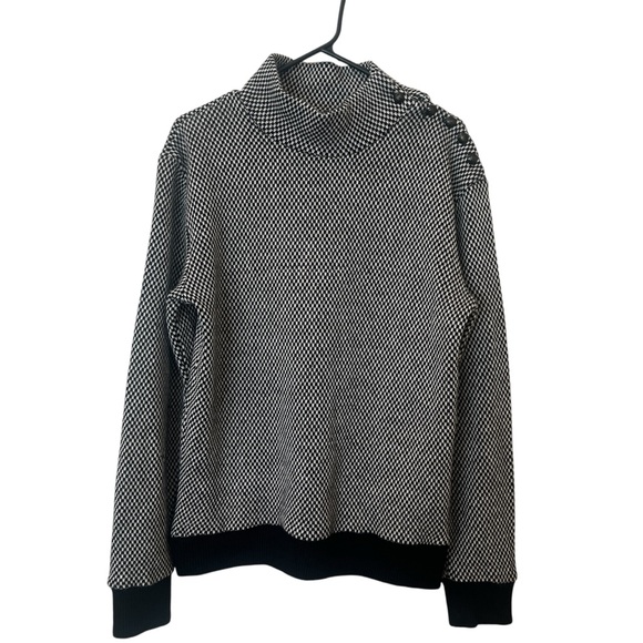 BLACK TAG BY ZARA MAN  Black and White Turtleneck Sweater - Picture 1 of 7